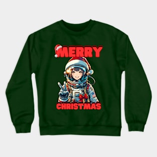 Kawaii, Anime Girl, Merry Christmas Design, Merry Christmas | Catsie Cat Crewneck Sweatshirt